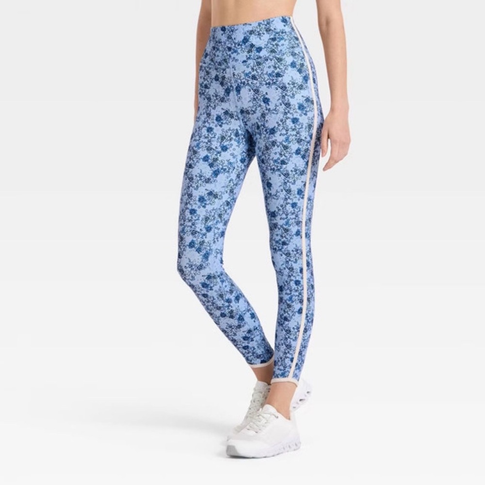 High-Waist Joy Lab Blue Floral Performance Leggings